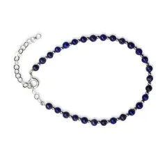 ANDREA COGGIOLA JOYAS - Pulsera Bolitas Lapislázuli Bolitas Plata Fina 925