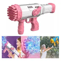 SM - Pistola Lanza Burbujas Liquido Agua Niños Juguete