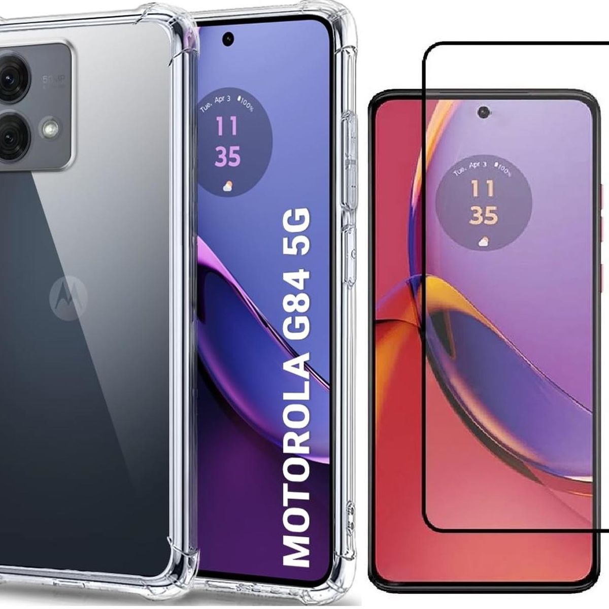 GENERICO - Carcasa Moto G84 5g Antishock Compatible + Lamina Completa