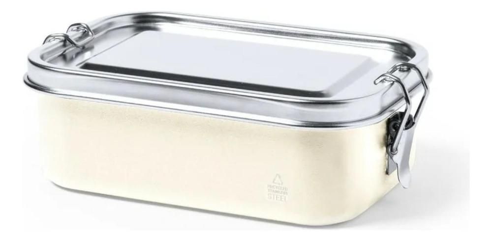 Contenedor Tupper Hermetico Acero Inox. Beige Shonka 750 ML - Beige