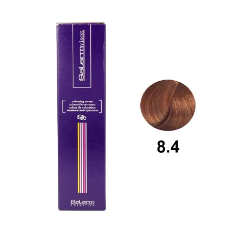 GENERICO - Tinte Salerm Visón 8,4 Rubio Claro Cobrizo 75ml.