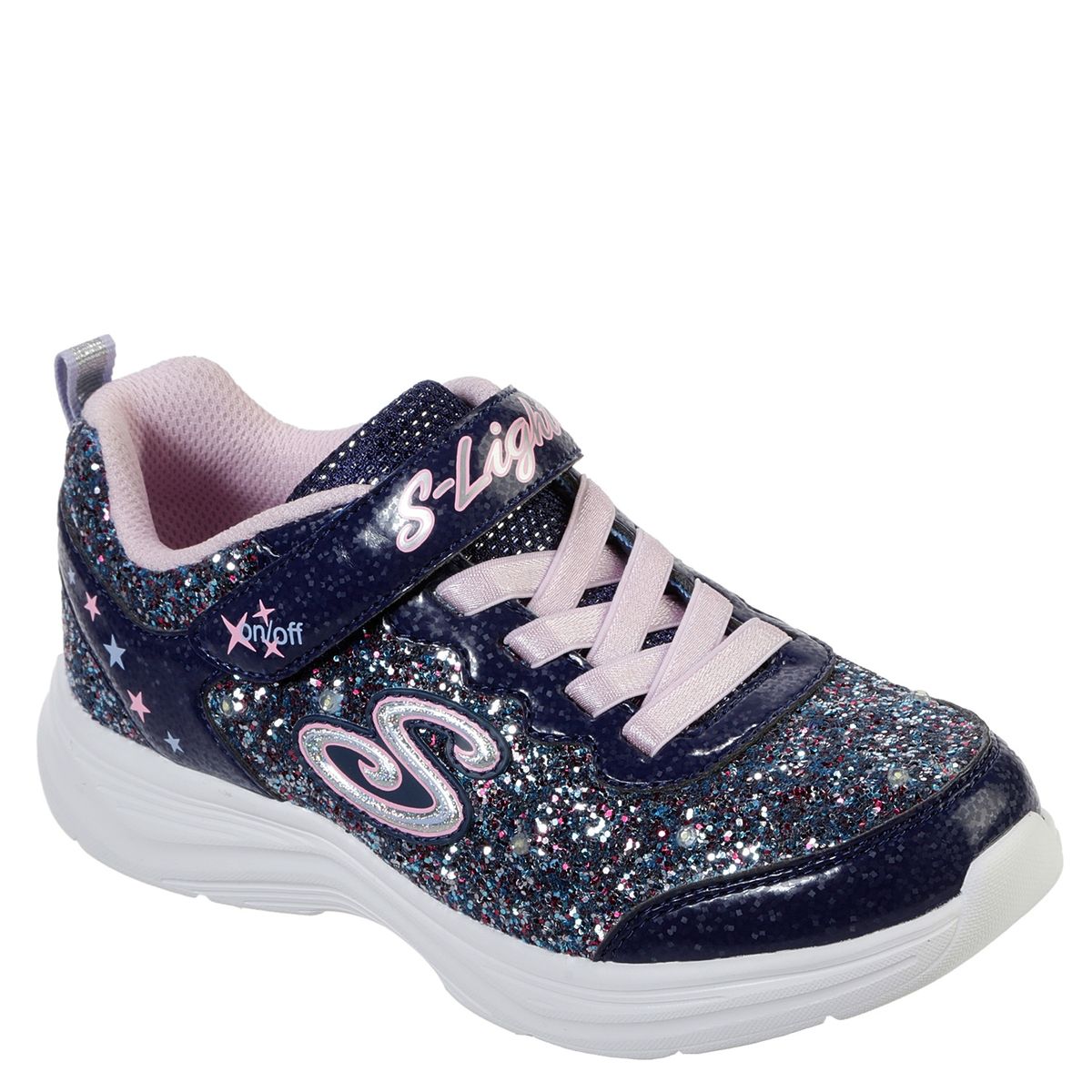 SKECHERS - Glimmer Kicks Zapatilla Niña Luces Negra