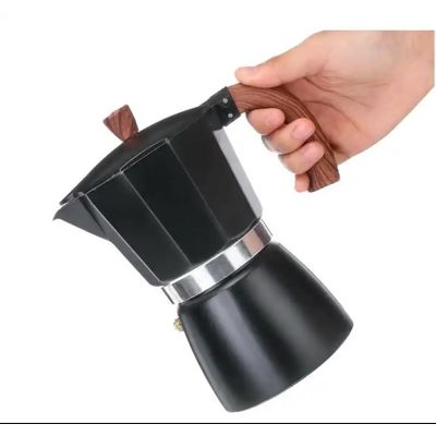 Imagen 2 del producto Cafetera Italiana de Aluminio con mango madera, 12 Tazas