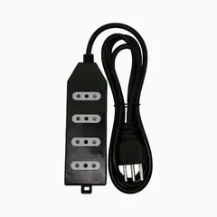 MACROTEL - Zapatilla Eléctrica 4 Tomas Negro 1,5 mts - Sec