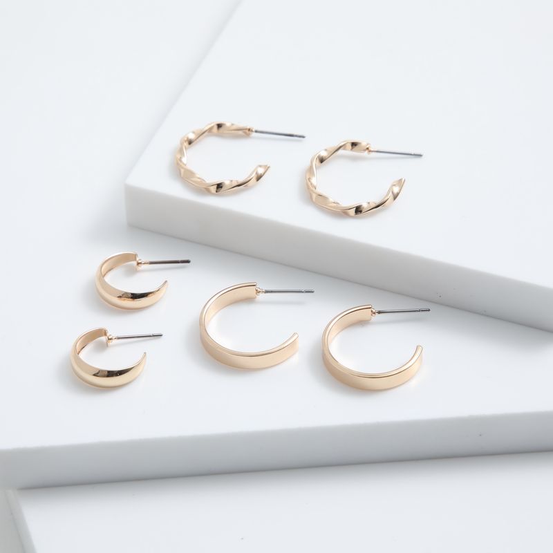 I D - Set Aros Aline Dorados i-D