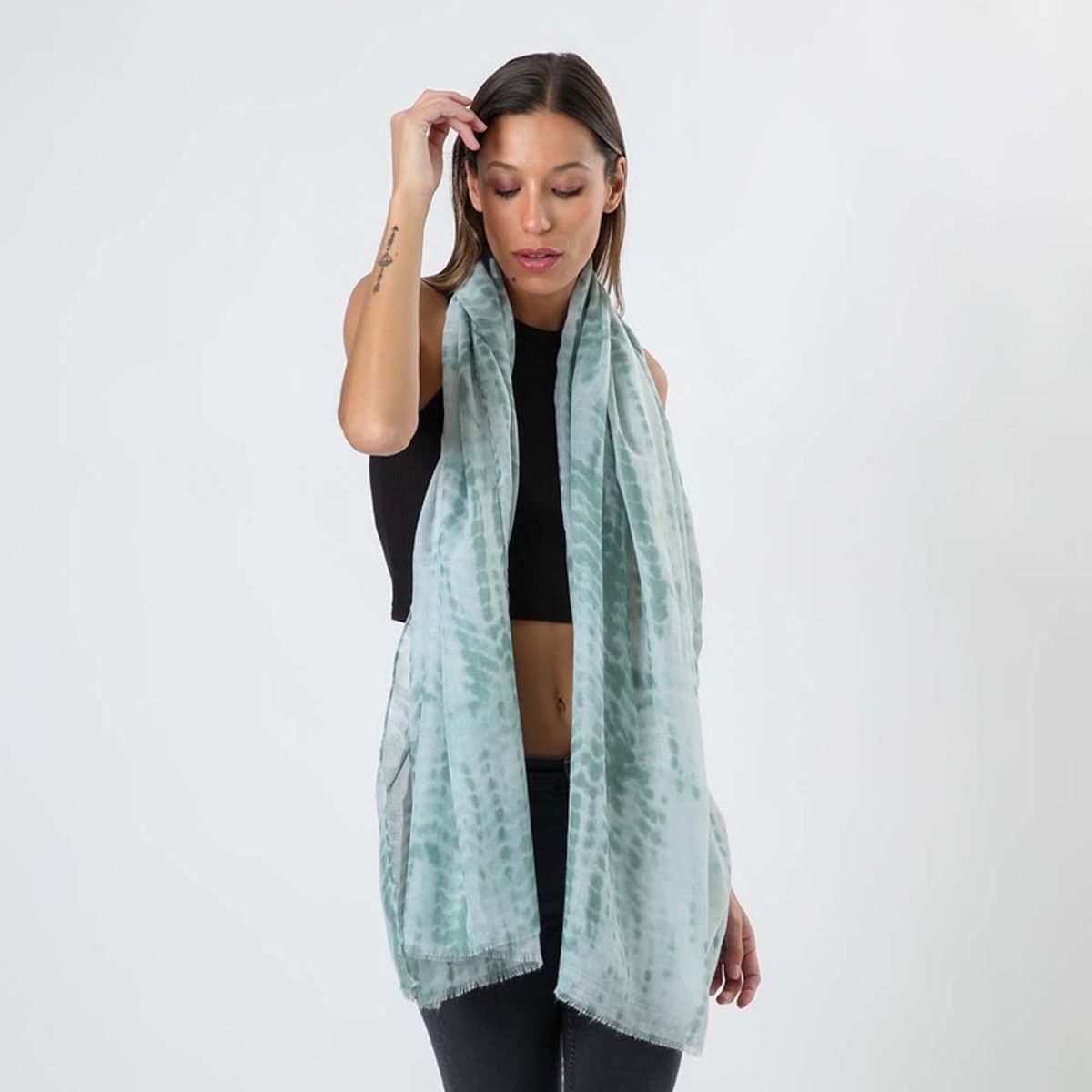 I D - Pañuelo Estampado Tie Dye Verde i-D