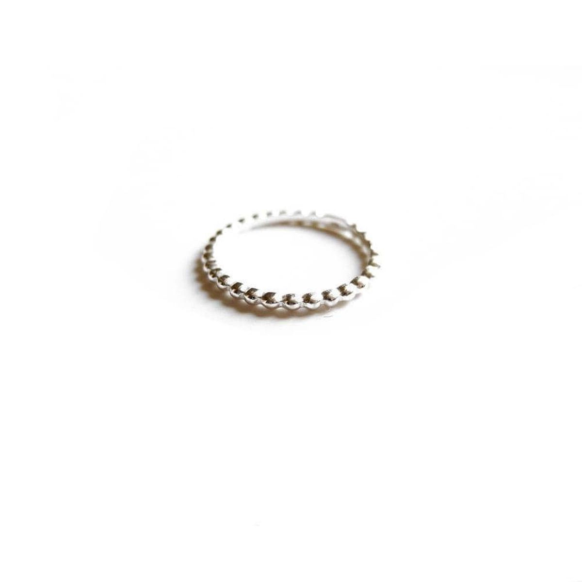 GOIA - anillo midi pelotitas plata