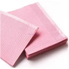 GENERICO - SERVILLETA BABERO DENTAL ROSADO X125 UNIDADES