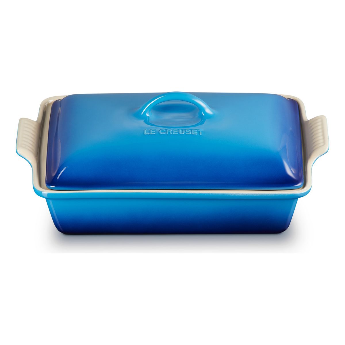 LE CREUSET - Le Creuset Bandeja Rectangular 33 Cm Con Tapa Azul Azure