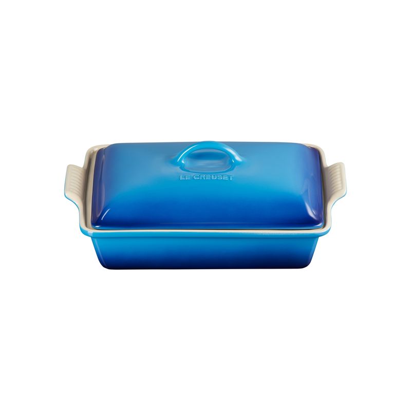 LE CREUSET - Bandeja rectangular 33cm c/ tapa Azul Azure