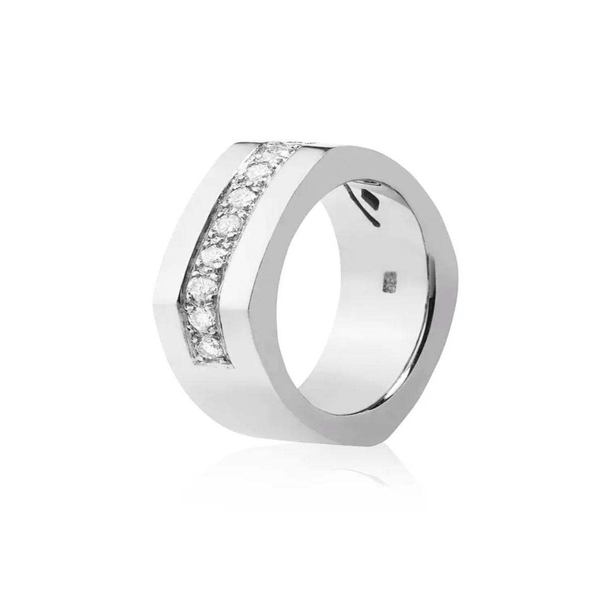 JB JOYAS BARON - Anillo de Platino 950 Modelo Dask con 10 Diamantes Corte Brillante de 2pts