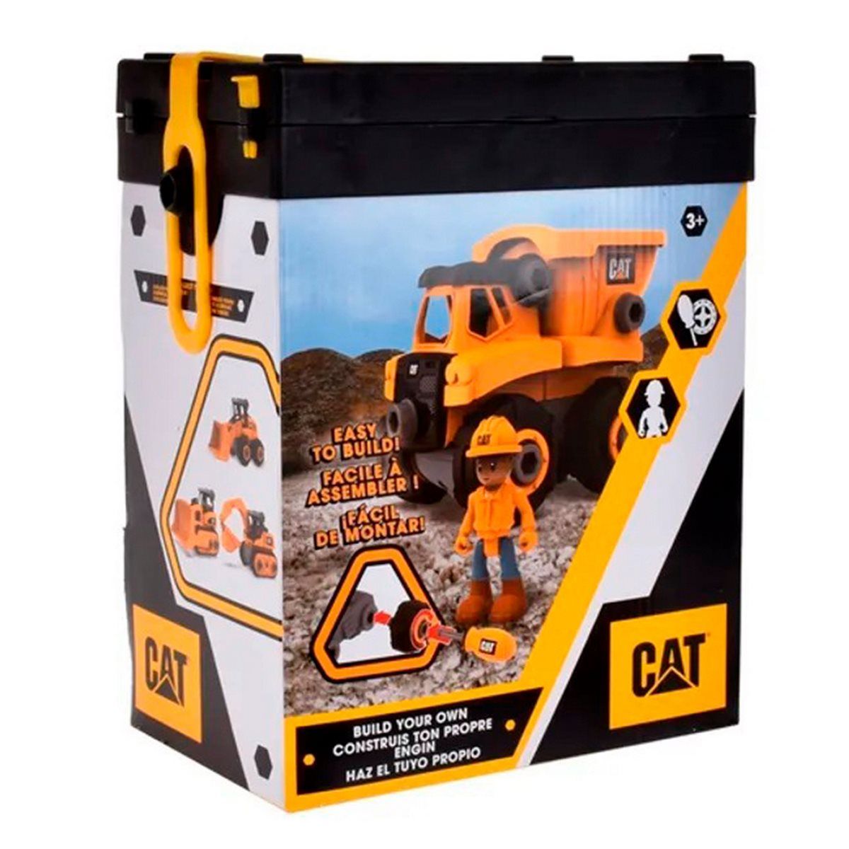 CAT - Excavadora armable CAT para construcción con figura y