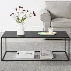 LIVING MARKET - Mesa de centro Leknes Negra Hand Made