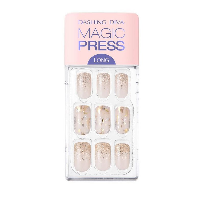 DASHING DIVA - Magic Gel Press Manicure MDR717SL Square Long-Super Slim Fit