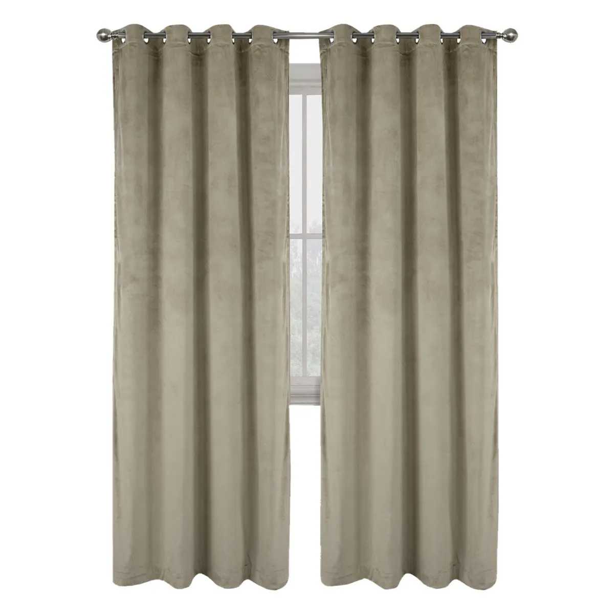 CASATUA - Cortina 100% Blackout Engomada Terciopelox2Casatua 135x220 - Caqui