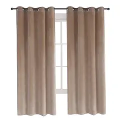 CASATUA - Cortina 100% Blackout Engomada Terciopelox2Casatua 135x220 - Caqui
