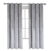 Cortina 100% Blackout Engomada Terciopelox2Casatua 135x220 - Gris