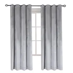 CASATUA - Cortina 100% Blackout Engomada Terciopelox2Casatua 135x220 - Gris