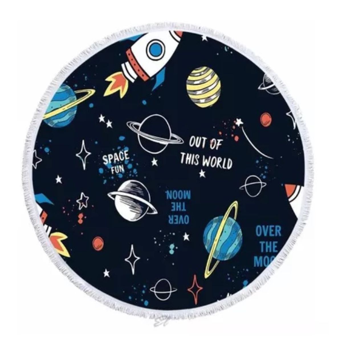 COMPRAPO - Manta tipo Toalla Redonda Picnic Playa Blue Space