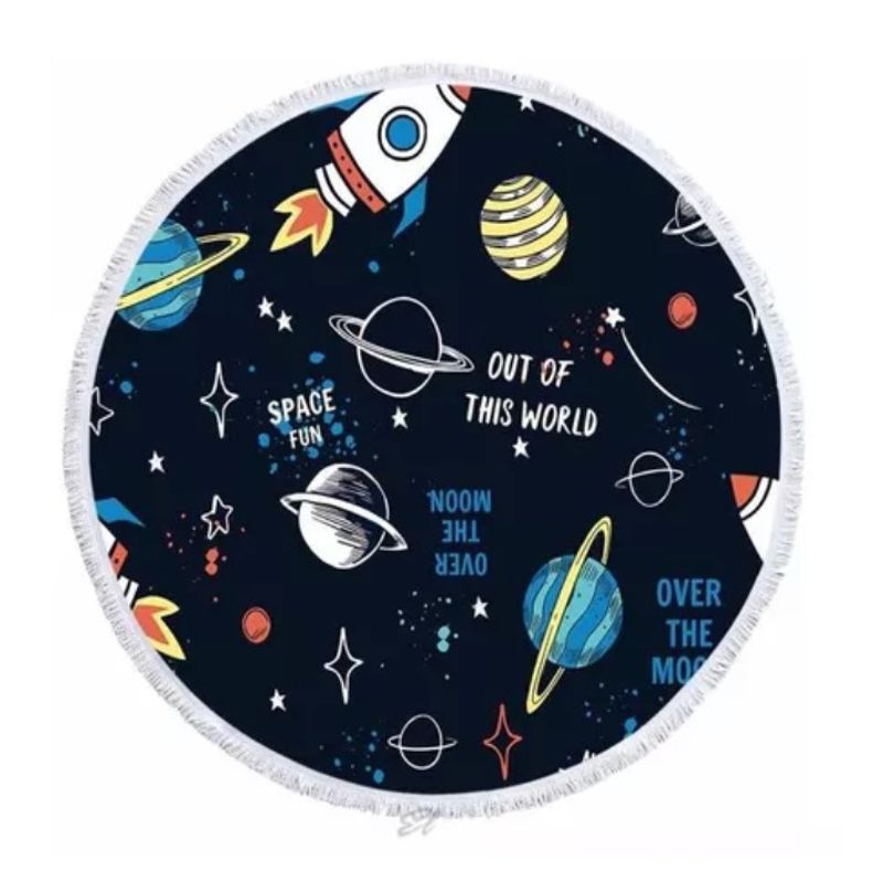 COMPRAPO - Manta tipo Toalla Redonda Picnic Playa Blue Space