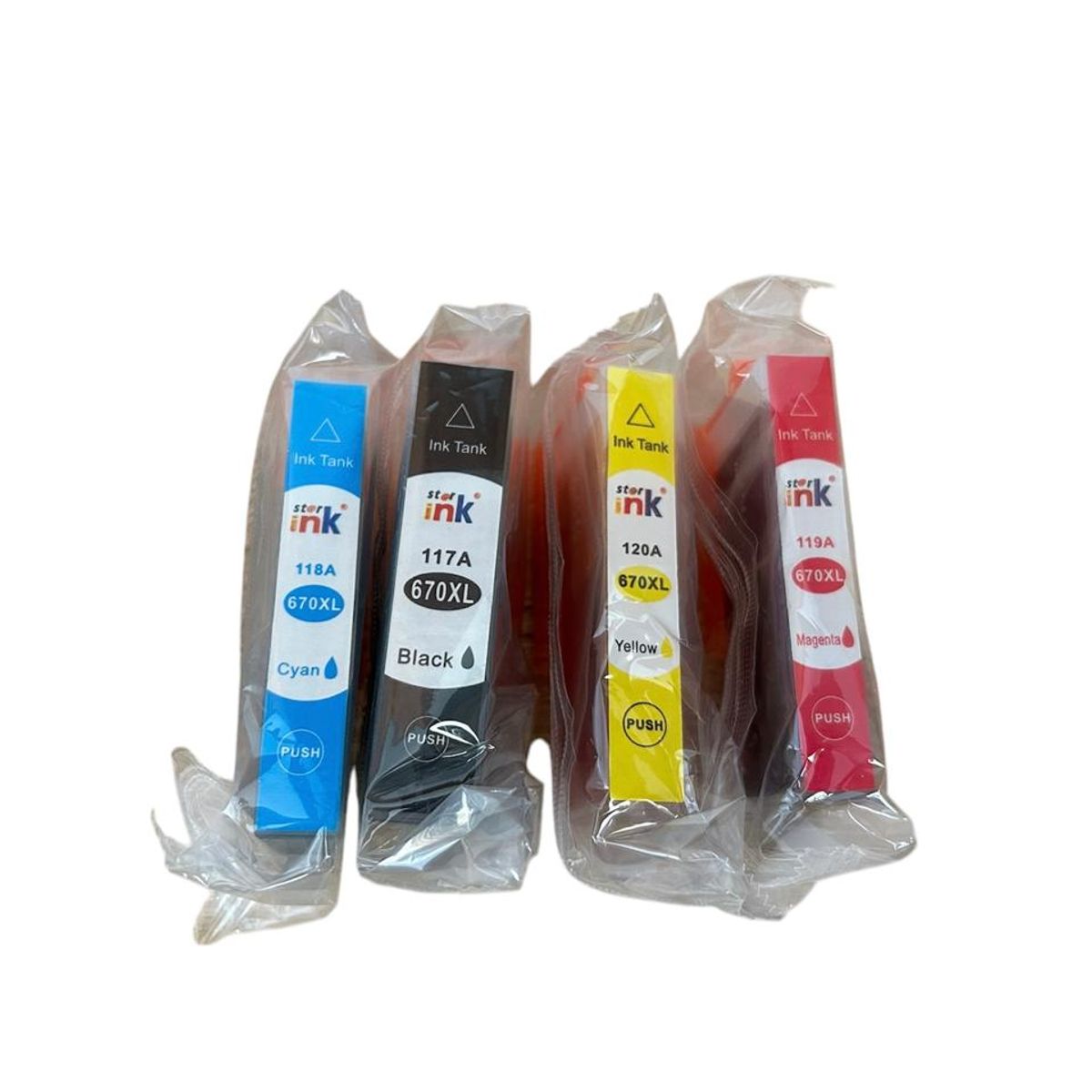 GENERICO - Pack 4 de Cartuchos Tintas Alternativas 670 Xl para Hp Deskjet 3525