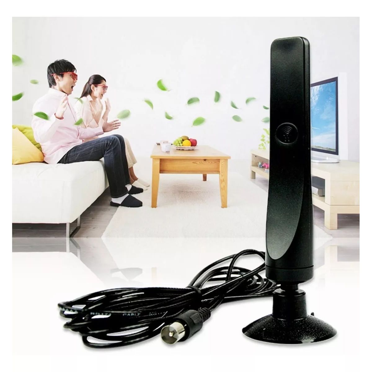 EDWINAYY - Antena Tv Abierta Digital Hd Smart Interior con Pedestal