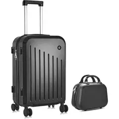 BLUEDREAMER - Maletas de viaje multifuncional bolsa maleta con ruedas - Rosa 21-