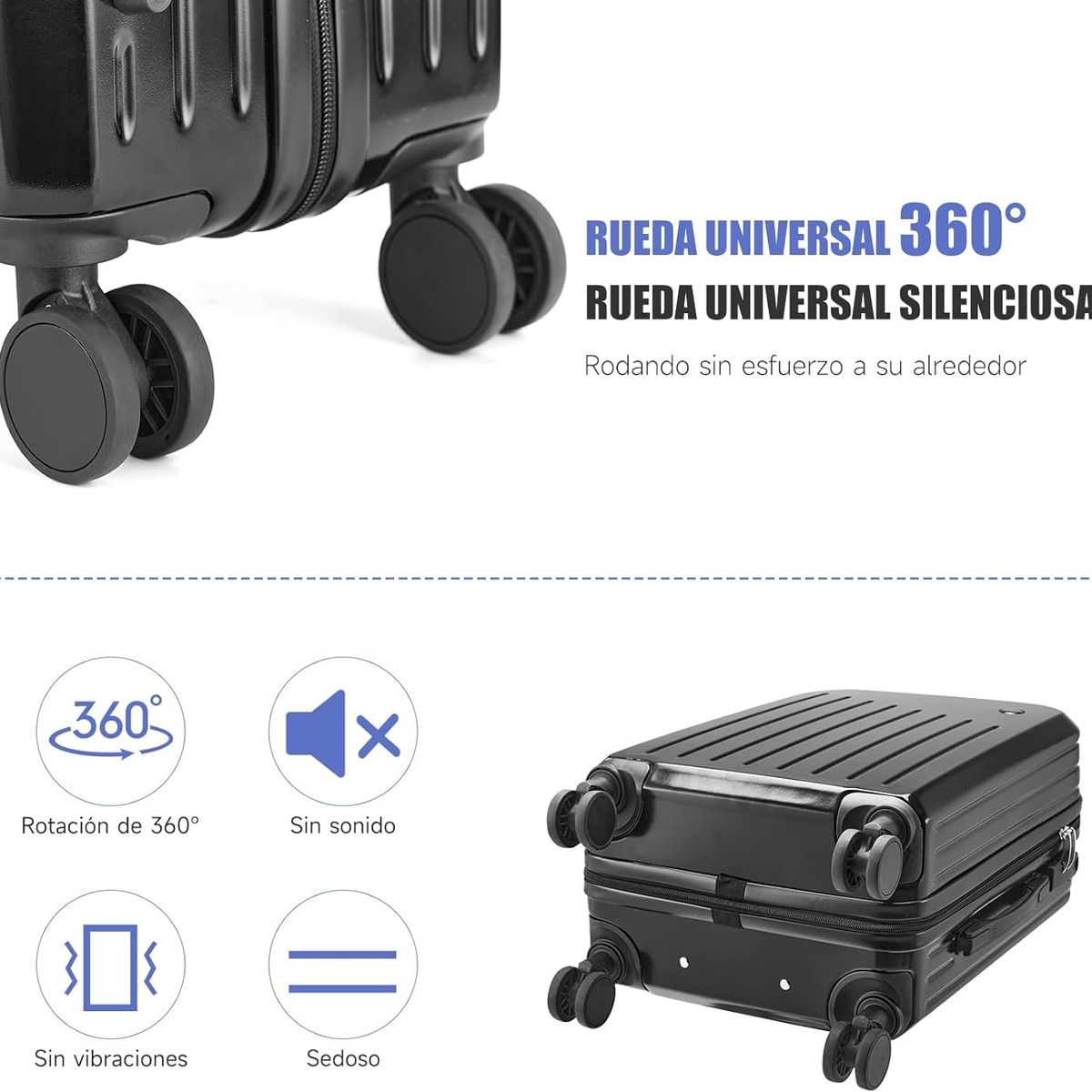 BLUEDREAMER - maletas de viaje multifuncional bolsa maleta con ruedas - Rosa  21-