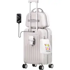 BLUEDREAMER - Maletas de viaje multifuncional bolsa maleta con ruedas - Rosa 21-