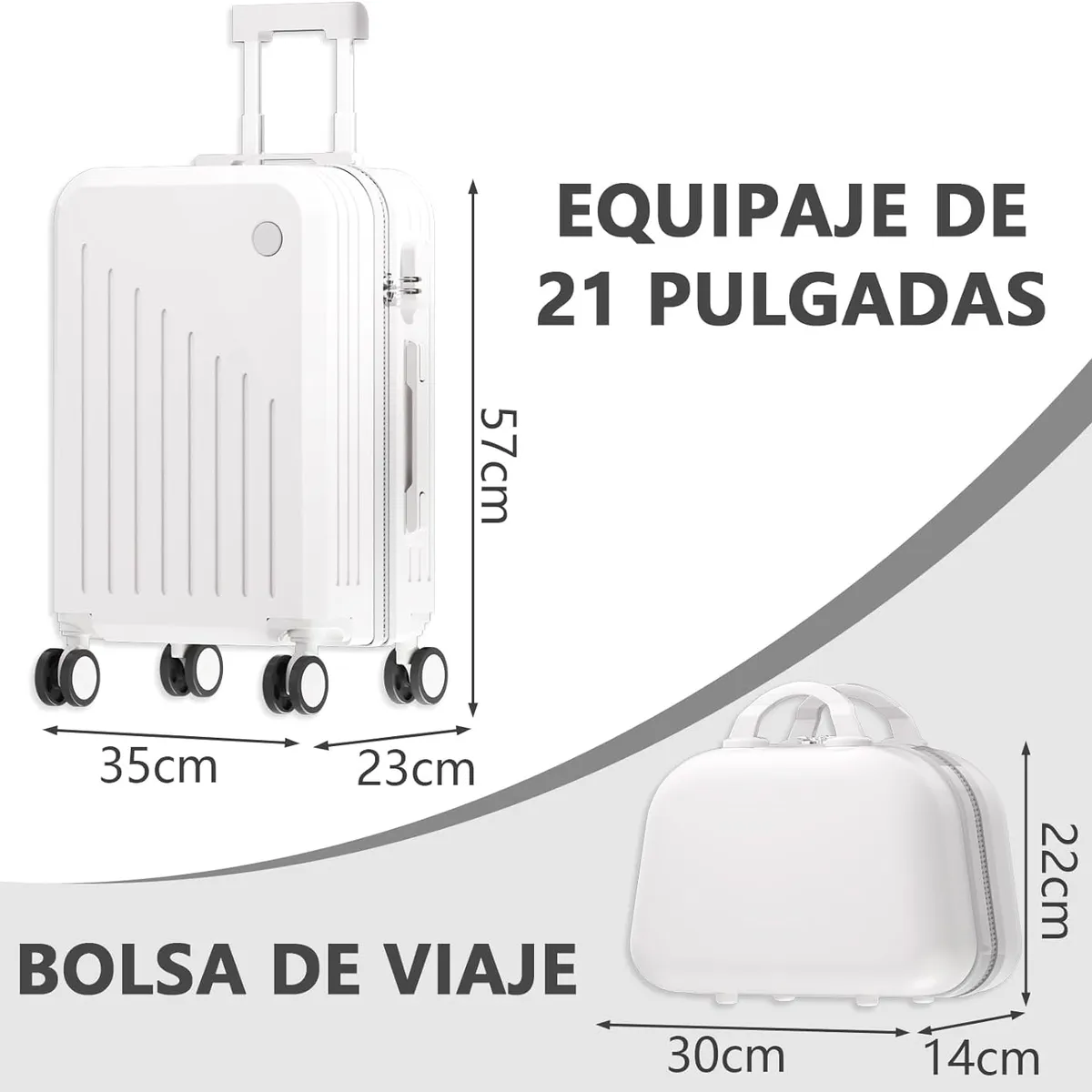 BLUEDREAMER - maletas de viaje multifuncional bolsa maleta con ruedas - Rosa  21-