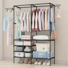 BLUEDREAMER - Perchero armario de almacenamiento de ropa zapatero