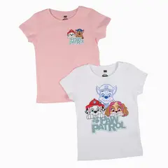 PAW PATROL - Pack Poleras Niña Rosado