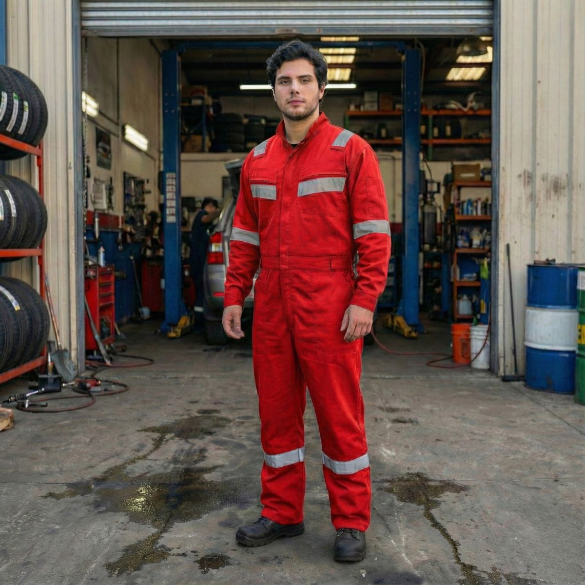 T WORLD - Overol Reflectante Gabardina Hombre Alta Visibilidad Trabajo