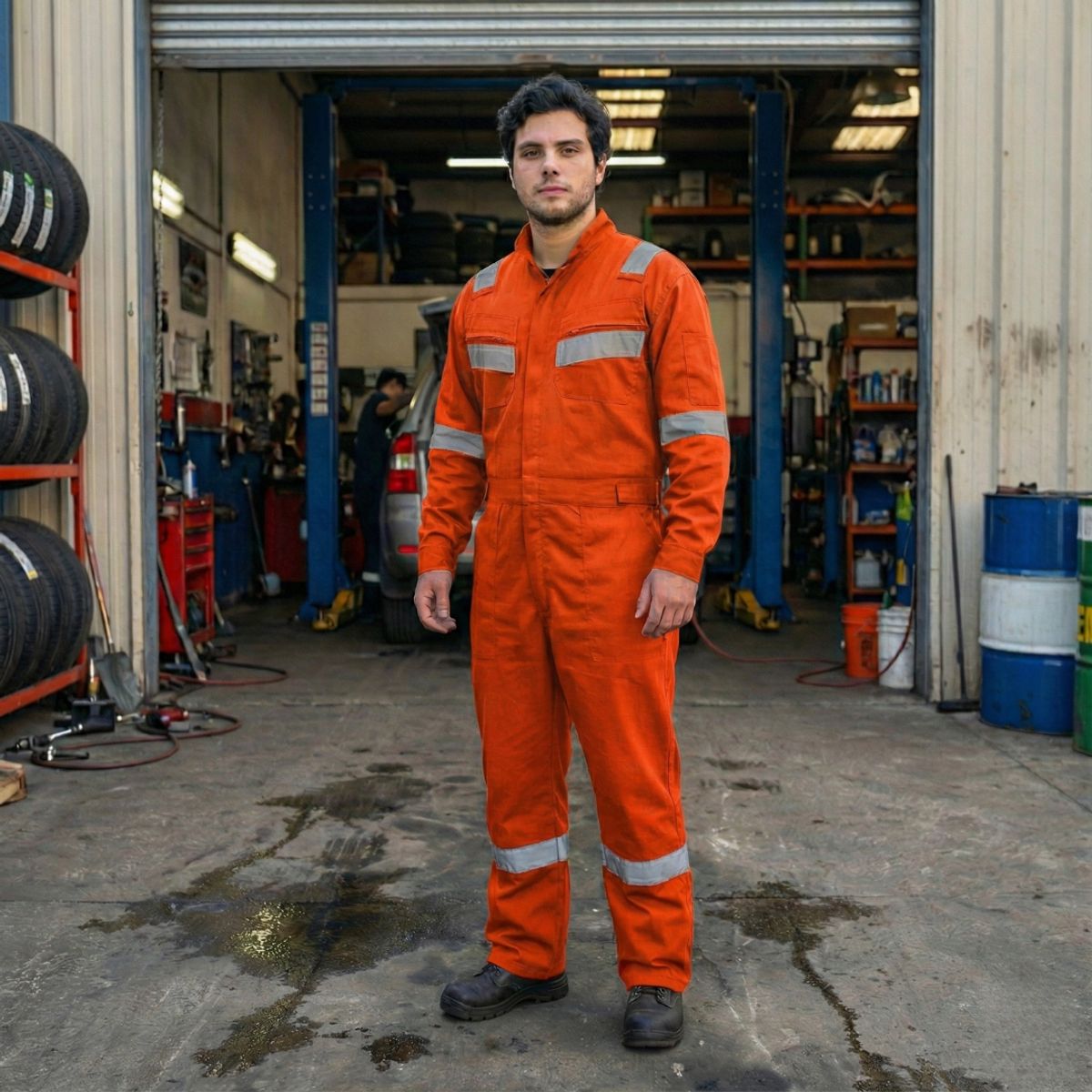 T WORLD - Overol Reflectante Gabardina Hombre Alta Visibilidad Trabajo