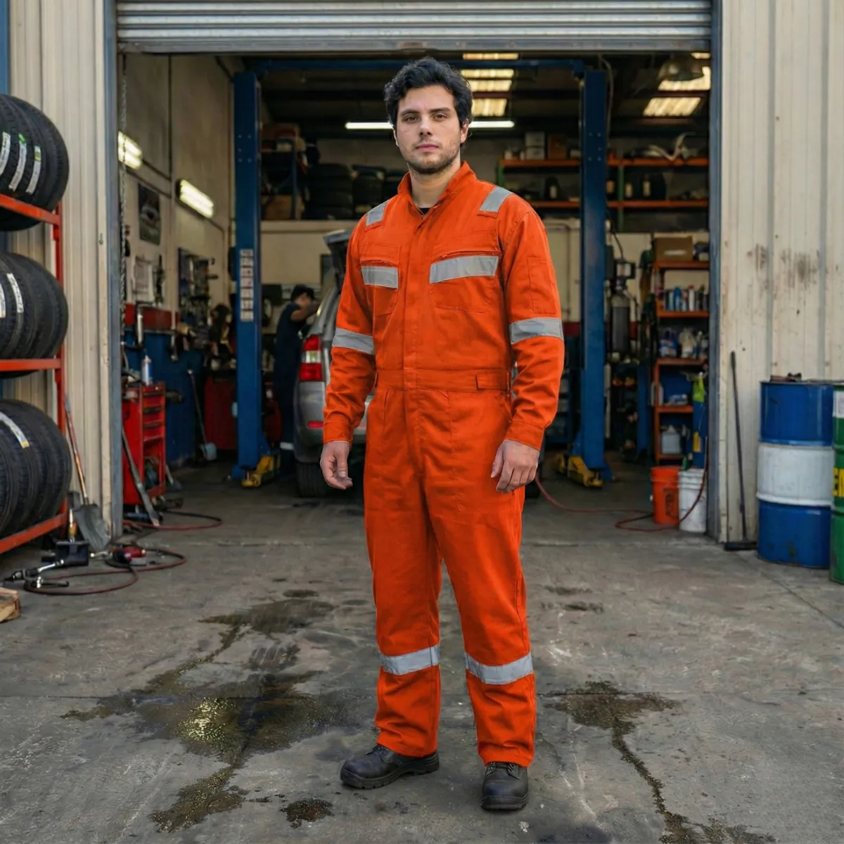 T WORLD - Overol Reflectante Gabardina Hombre Alta Visibilidad Trabajo