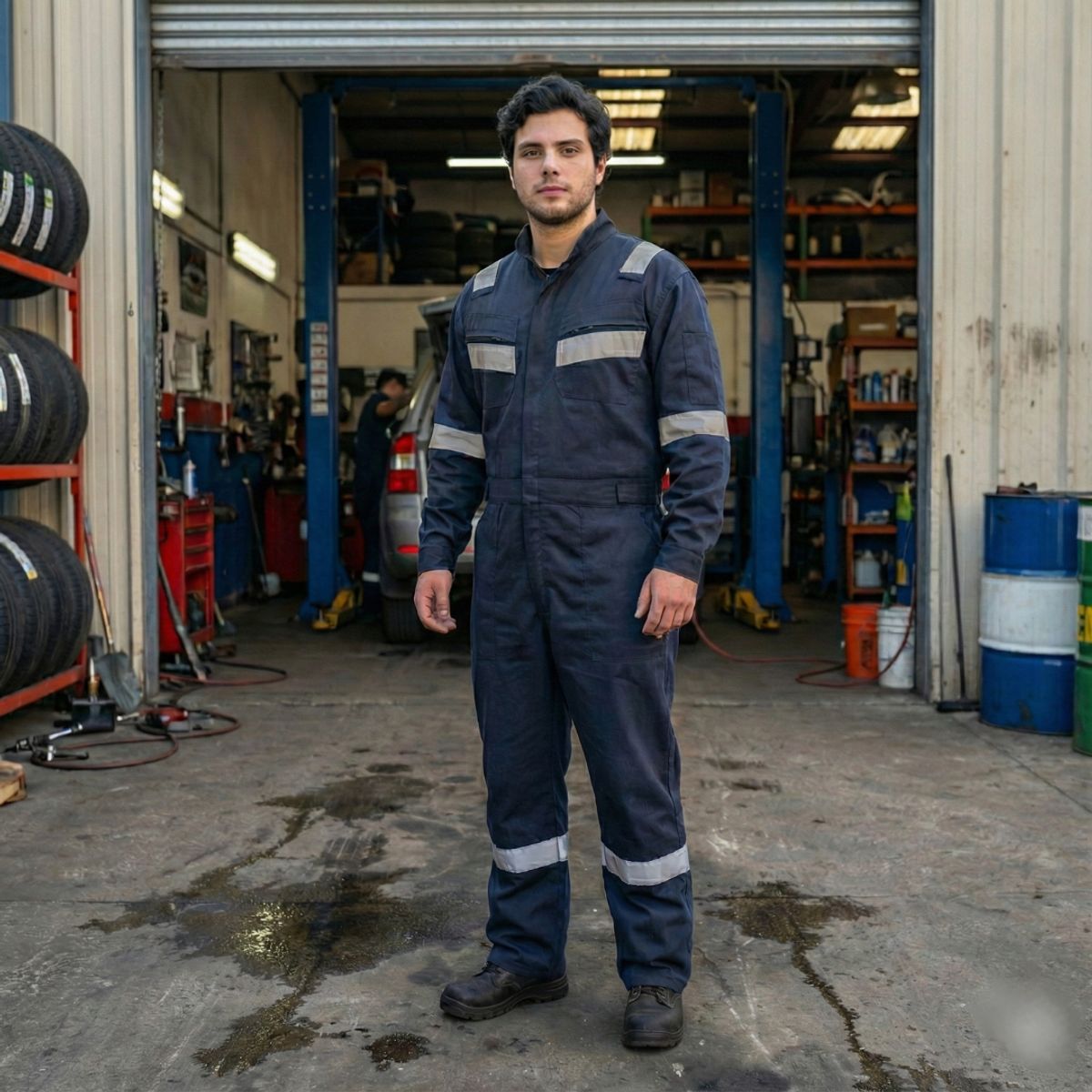 T WORLD - Overol Reflectante Gabardina Hombre Alta Visibilidad Trabajo