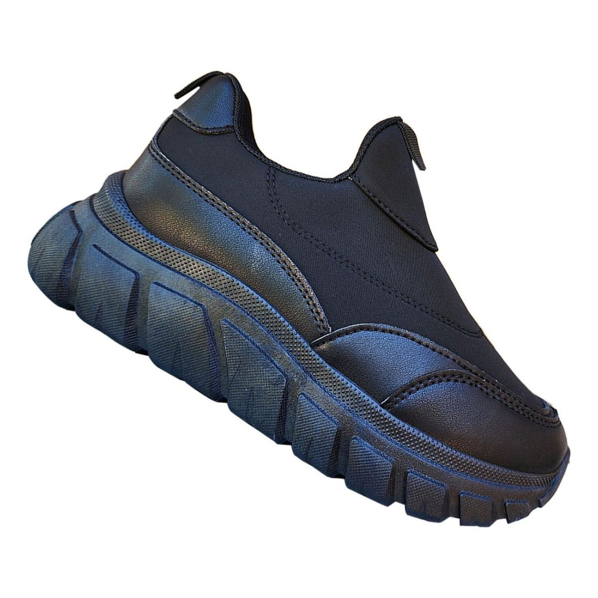 GENERICO - Zapatilla De Mujer Con Plataforma Comoda Ligera Negra 7480