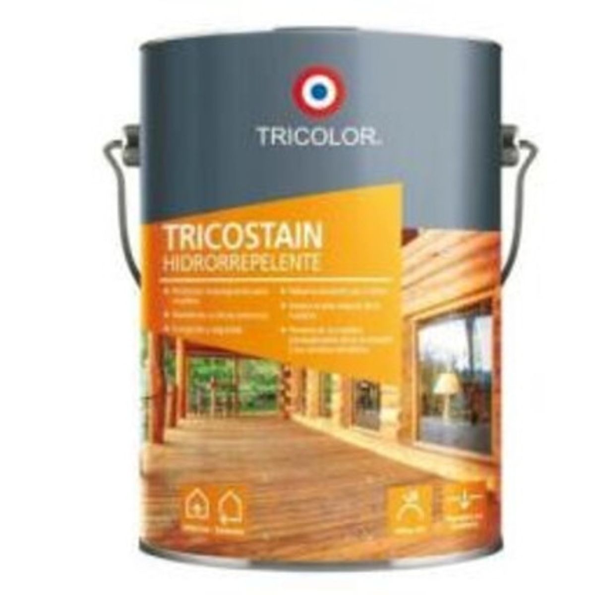 TRICOLOR - BARNIZ 1/4 GAL TRICOSTAIN VERDE
