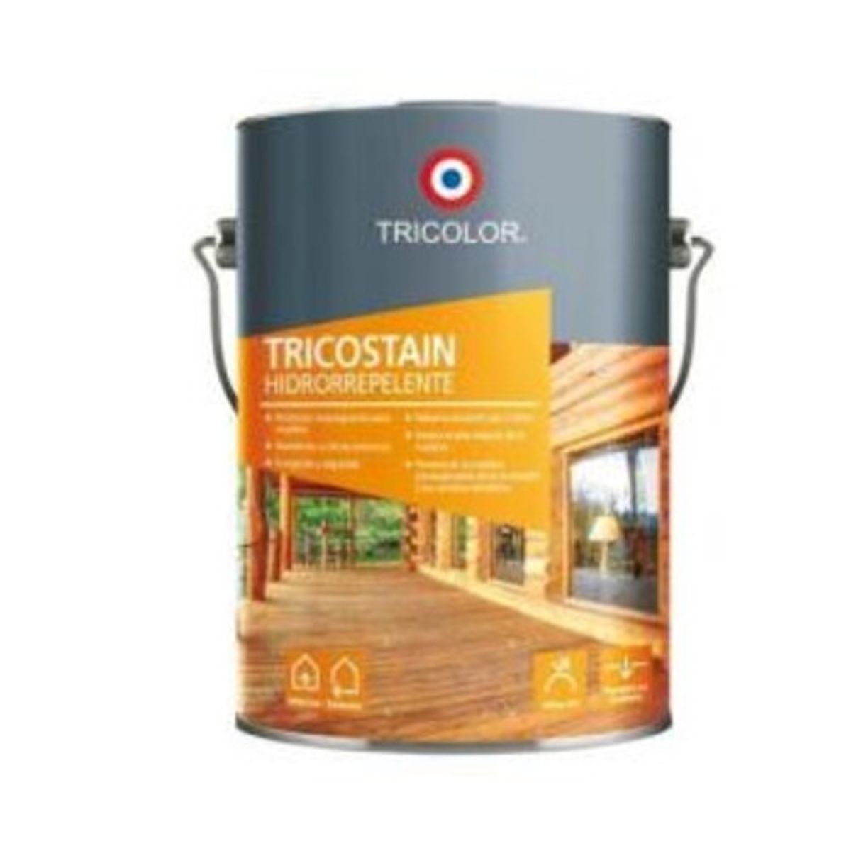 TRICOLOR - BARNIZ 1/4 GAL TRICOSTAIN VERDE