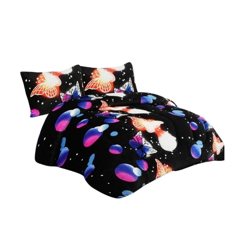 GENERICO - Cobertor De Invierno Plaza y Media Plush Diseños 230x180cm TF