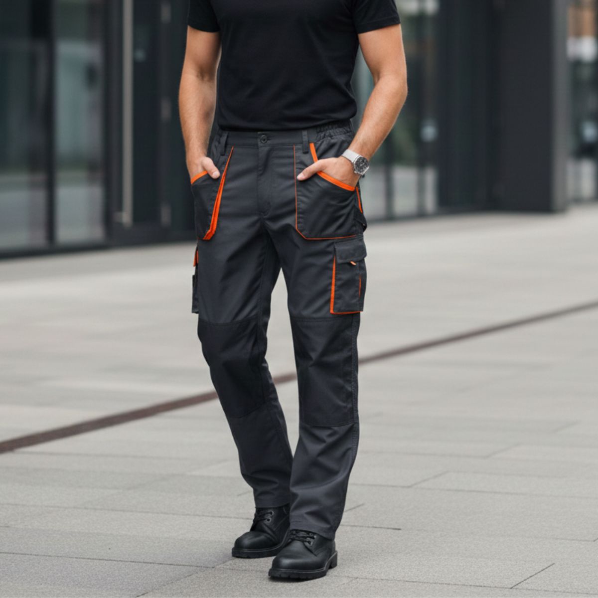 T-WORLD - Pantalón Actium Canvas Hombre Triple Costura Reforzada