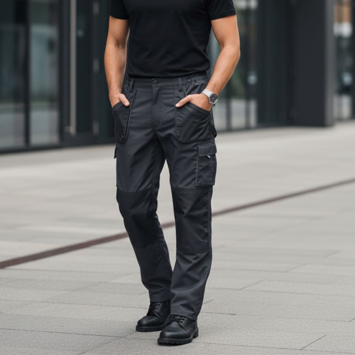 T-WORLD - Pantalón Actium Canvas Hombre Triple Costura Reforzada