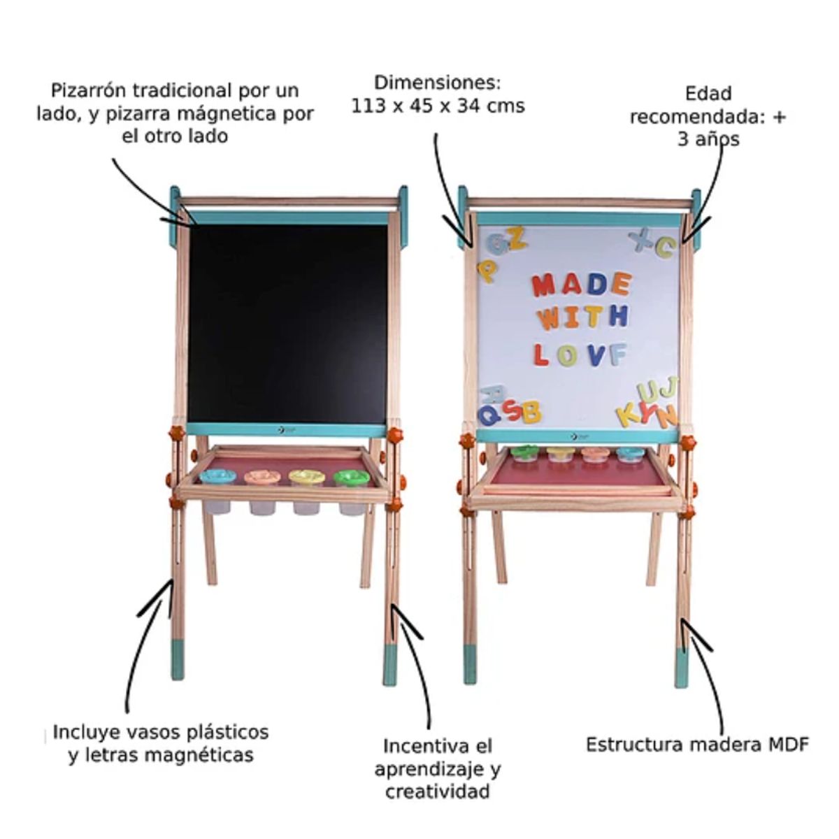KIDSCOOL - Pizarra Multifuncional Playfull
