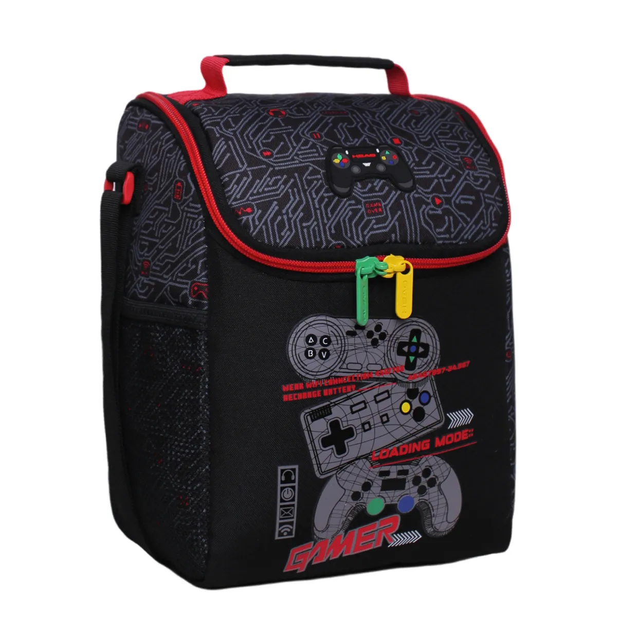 HEAD - Lonchera Térmica Greenland Gamer Circuito Negro Head