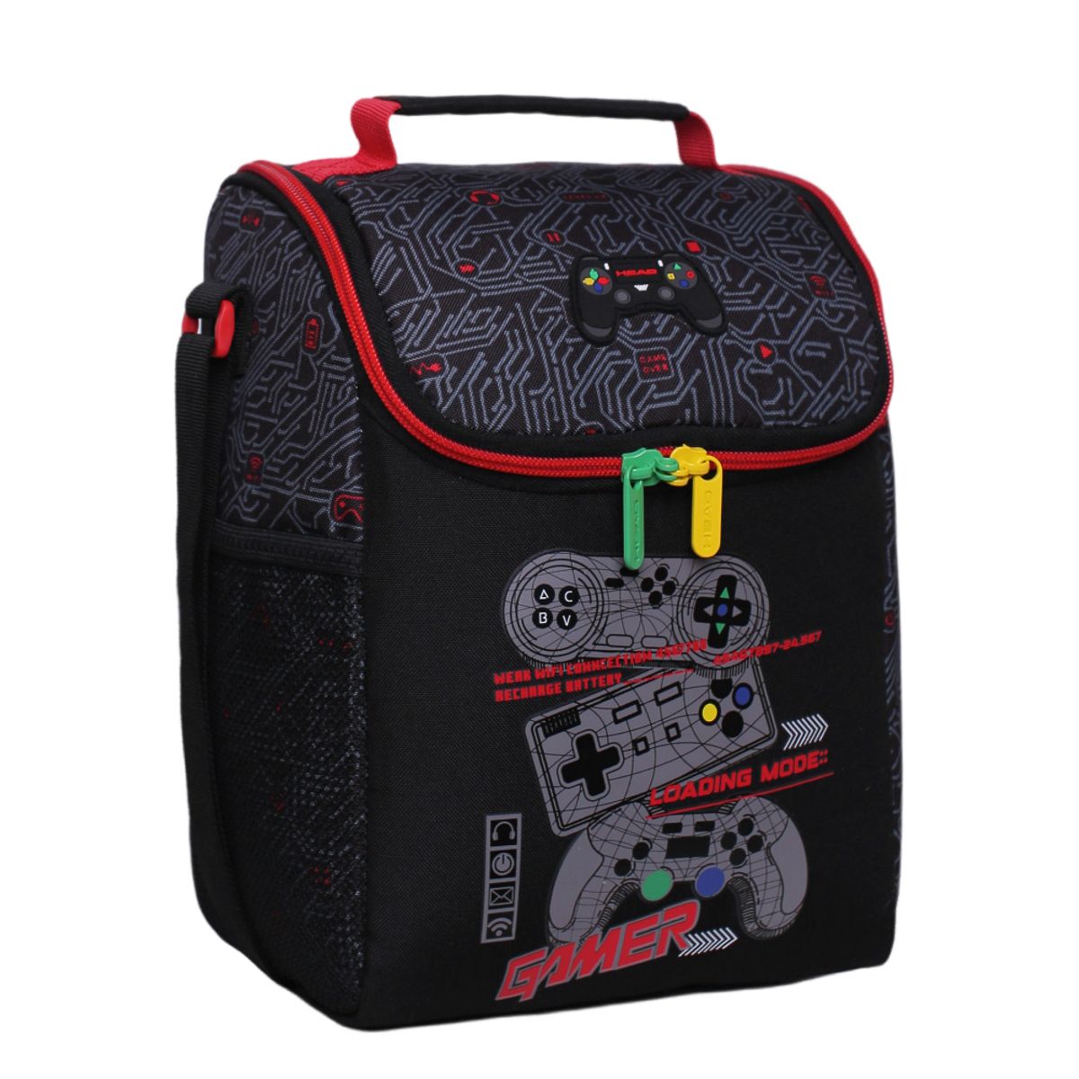 HEAD - Lonchera Térmica Greenland Gamer Circuito Negro Head