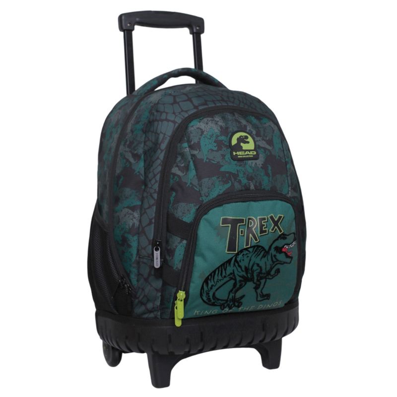 HEAD - Mochila Ruedas Infantil New Kodiac T-Rex Velvet Verde Head