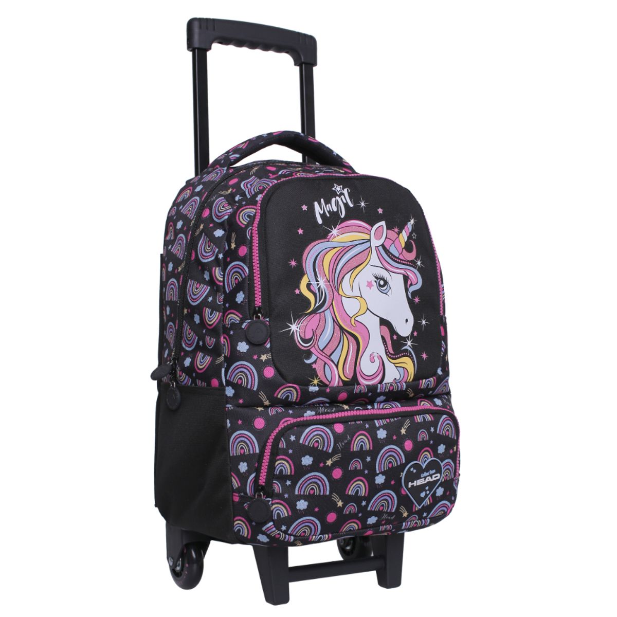 HEAD - Pack Bakan Escolar Unicornio Arcoiris Negro Head