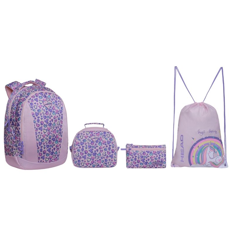 HEAD - Pack Top Escolar Unicornio Corazon Rosado Head
