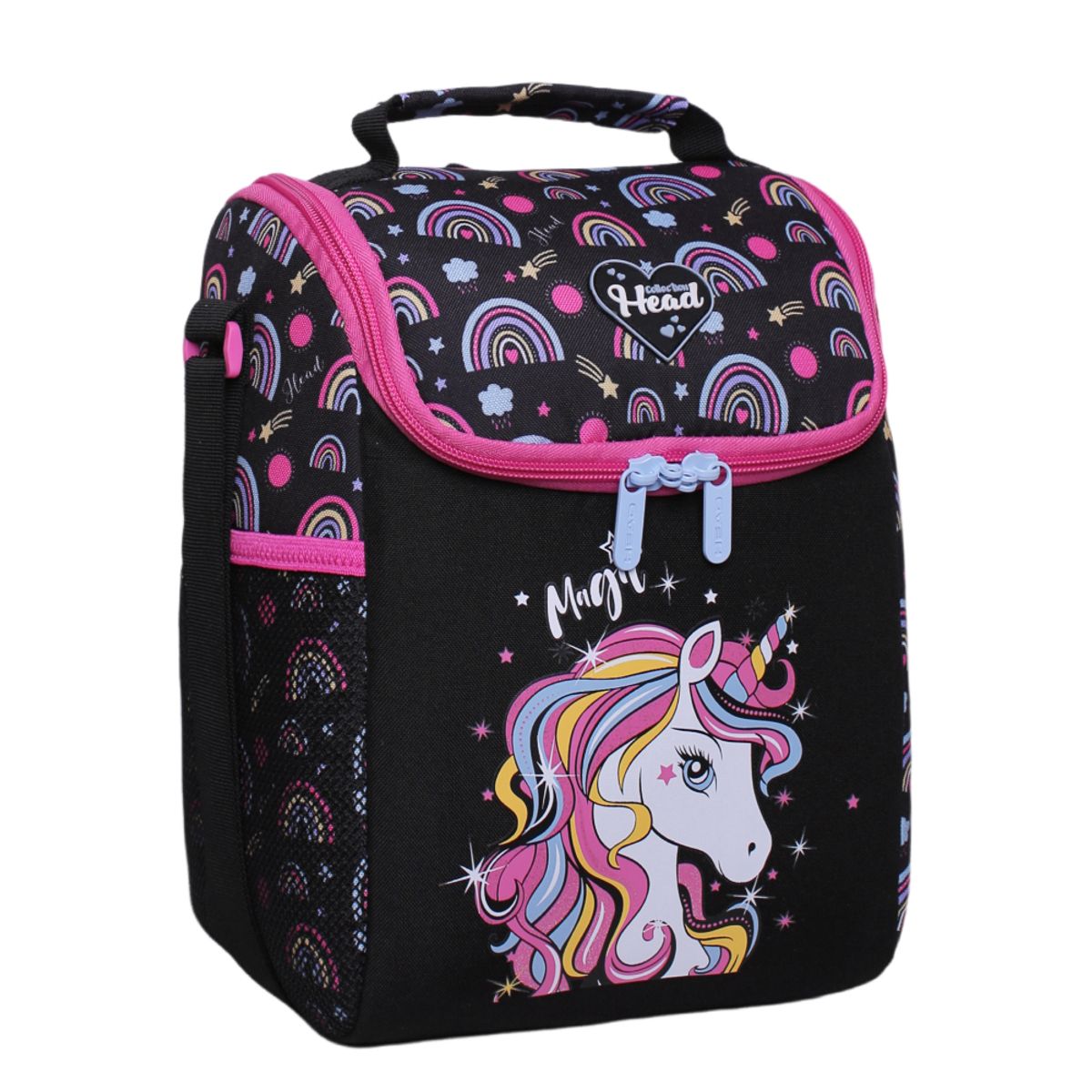 HEAD - Lonchera Térmica Greenland Unicornio Arcoiris Negro Head