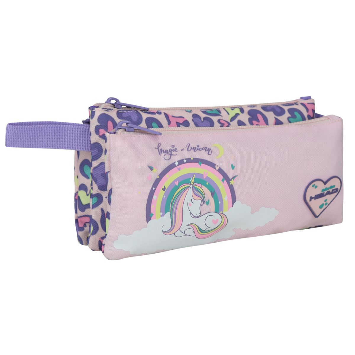 HEAD - Estuche Escolar Celerio Unicornio Corazon Rosado Head